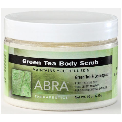 Abra Therapeutics Green Tea Body Scrub 10 oz, Abra Therapeutics