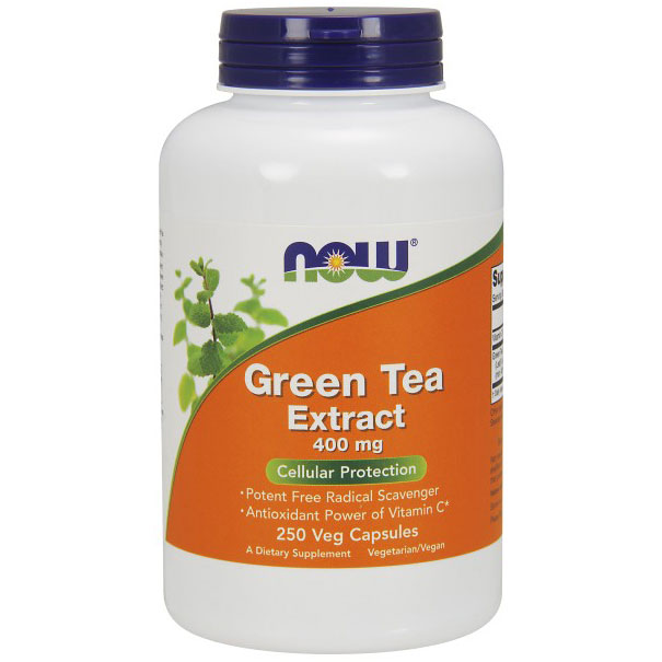 NOW Foods Green Tea Extract 400 mg, 250 Capsules, NOW Foods