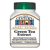 Green Tea Extract 60 Vegetarian Capsules, 21st Century Health Care
