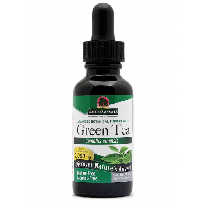 Green Tea Leaf Extract Liquid Alcohol-Free, 1 oz, Natures Answer
