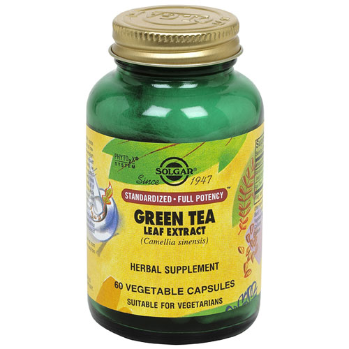 Green Tea Leaf Extract - Standardized Full Potency, 60 Vegetable Capsules, Solgar