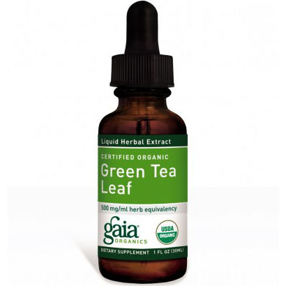 Green Tea Leaf Liquid, Certified Organic, 1 oz, Gaia Herbs