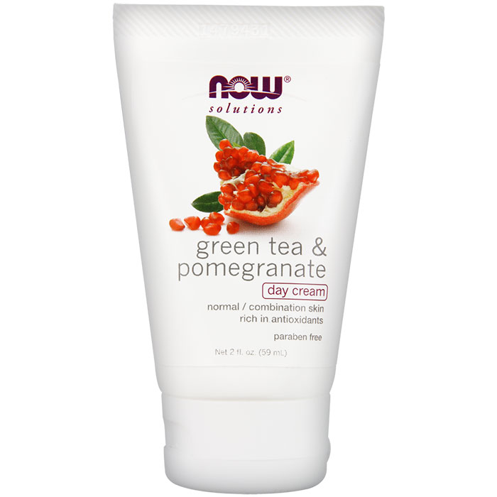 NOW Foods Green Tea Pomegranate Moisturizer Day Cream, 2 oz, NOW Foods