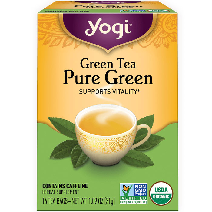 Green Tea Pure Green Tea, 16 Tea Bags, Yogi Tea