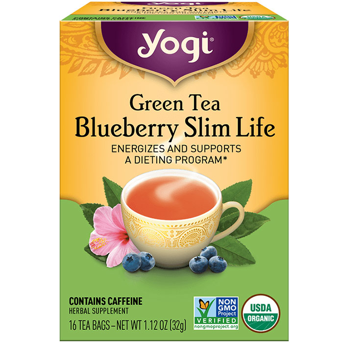 Green Tea Blueberry Slim Life 16 bags from Yogi Tea