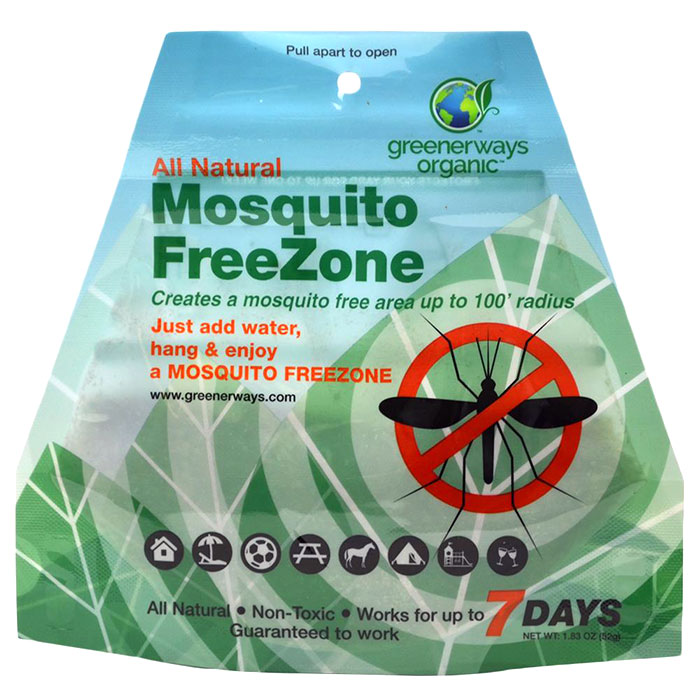 Greenerways Organic Mosquito Free Zone Pouch, Wide Area Vapor Mosquito Repellent, 1 Pouch