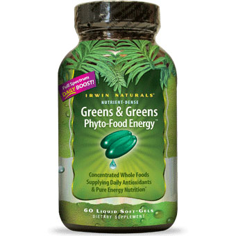 Greens & Greens Phyto-Food Energy, 60 Liquid SoftGels, Irwin Naturals