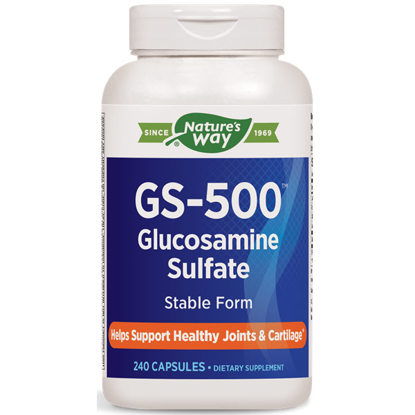 GS-500 Glucosamine Sulfate Caps, 240 Capsules, Enzymatic Therapy