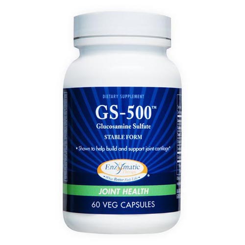 GS-500 Glucosamine Sulfate Caps, 60 Capsules, Enzymatic Therapy