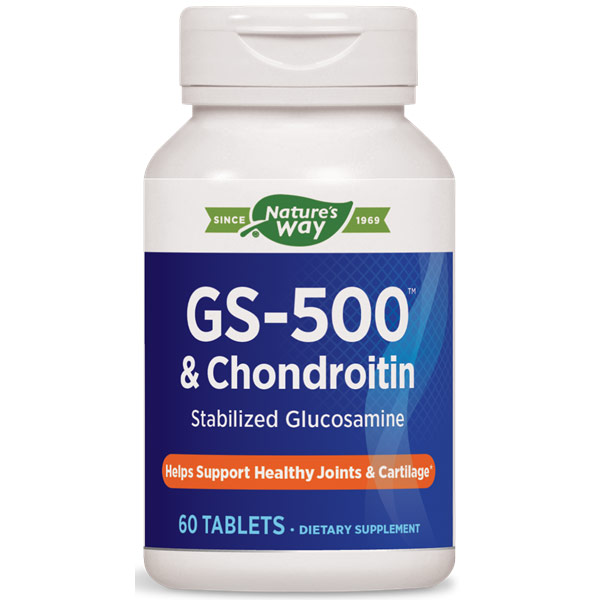 GS-500 Glucosamine Sulfate and Chondroitin, 60 Tablets, Enzymatic Therapy