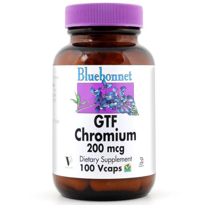 GTF Chromium 200 mcg, 100 Vcaps, Bluebonnet Nutrition