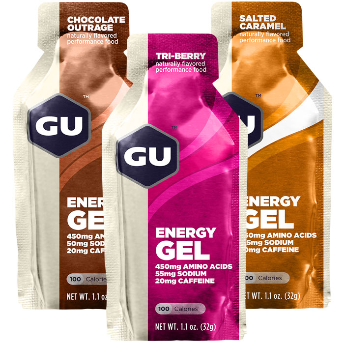 GU Energy Gel, Electrolytes & Carbohydrates, 8 Packets/Box