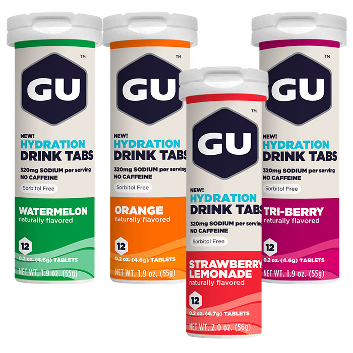 GU Hydration Drink Tabs, Hydrate Electrolyte Levels, 12 Tablets x 8 Tubes