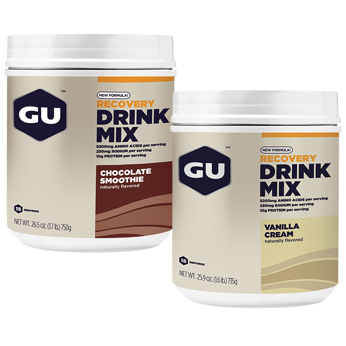 GU Recovery Drink Mix Powder Canister (New Formula), 15 Servings