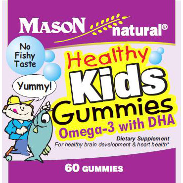 Healthy Kids Omega 3 with DHA Gummies, 60 Gummies, Mason Natural