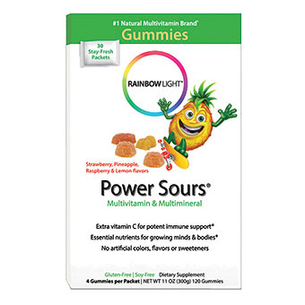 Power Sours, Gummy Multi-Vitamins for Kids, 120 Gummies, Rainbow Light