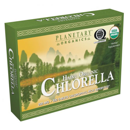 Haiku Organic Chlorella 200 mg Box, 300 Tablets, Planetary Herbals