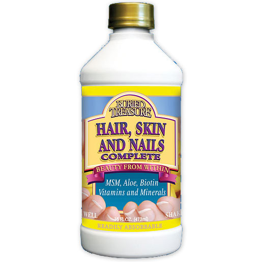 Hair, Skin & Nails Complete Liquid, 16 oz, Buried Treasure Liquid Nutrients