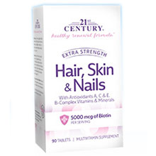 Hair, Skin & Nails, Extra Strength, 90 Tablets, 21st Century HealthCare