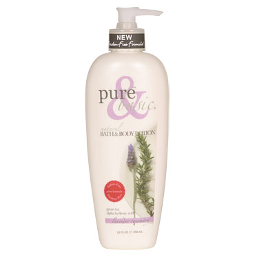 Pure & Basic Natural Hand & Body Lotion, Lavender Rosemary, 12 oz, Pure & Basic