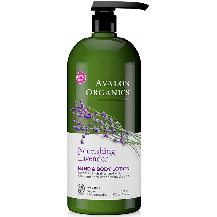 Avalon Organic Botanicals Hand & Body Lotion Organic Lavender, 32 oz, Avalon Organics