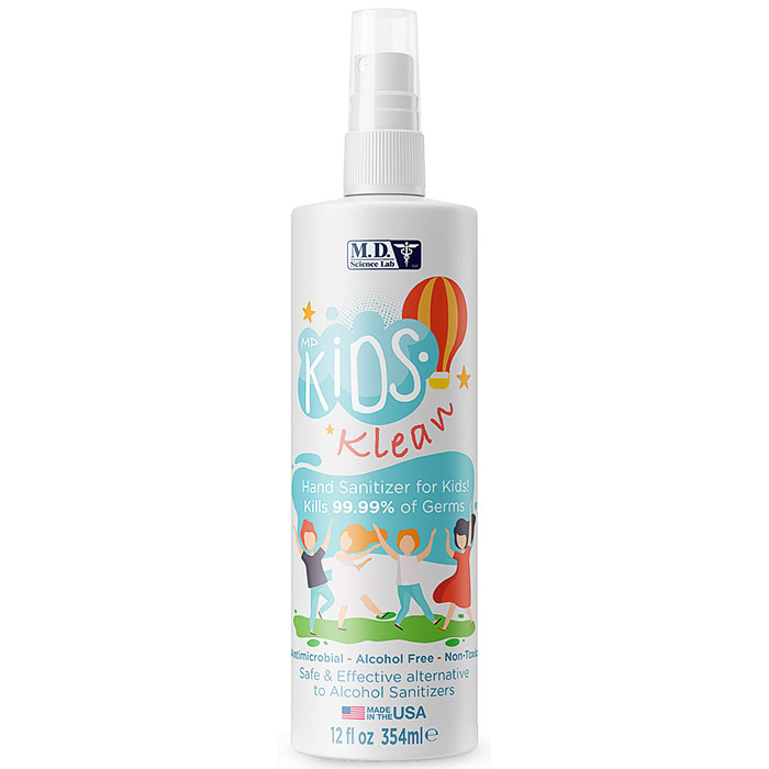 Hand Sanitizer Spray, Alcohol Free, 12 oz, MD Kids Klean