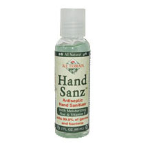 Hand Sanz with Aloe & Vitamin E, Antiseptic Hand Sanitizer, 2 oz, All Terrain