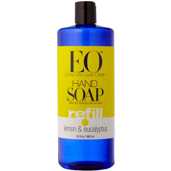 EO Products Liquid Hand Soap - Lemon & Eucalyptus, Refill, 32 oz