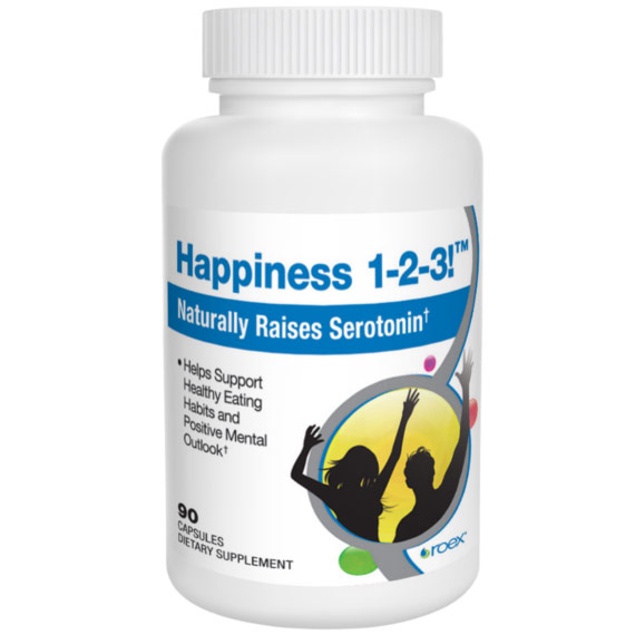 Happiness 1-2-3, Naturally Raises Serotonin, 90 Capsules, Roex