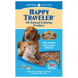 Happy Traveler Soft Chews, All-Natural Calming For Dogs & Cats, 75 Chews, Ark Naturals