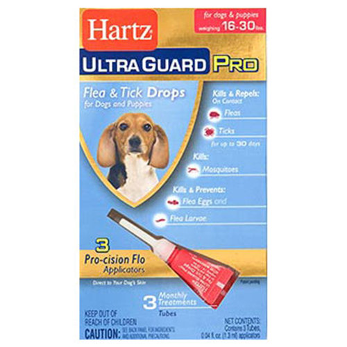 Hartz Ultra Guard Pro Flea & Tick Drops For Dogs 16lbs-30lbs, 3 Monthly Treatments