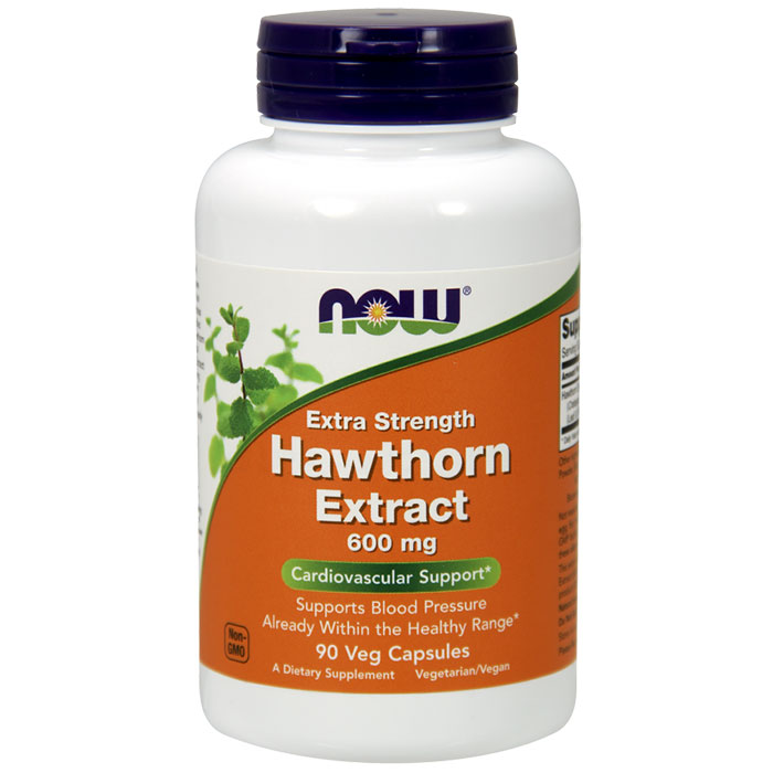Hawthorn Extract 600 mg, Extra Strength, 90 Veg Capsules, NOW Foods
