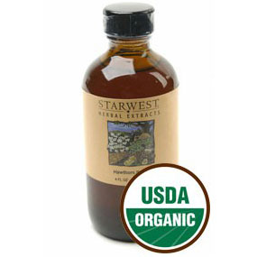 Hawthorn Berry Extract Liquid 4 oz Organic, StarWest Botanicals