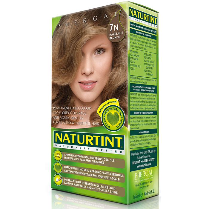 Permanent Hair Color, Hazelnut Blonde (7N), 5.6 oz, Naturtint