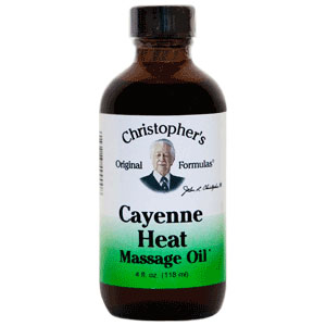 Cayenne Heat Massage Oil, 4 oz, Christophers Original Formulas