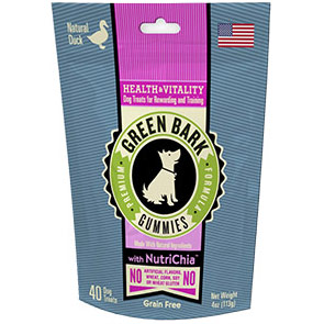 Health & Vitality with Duck, Dog Treats, 4 oz, Green Bark Gummies