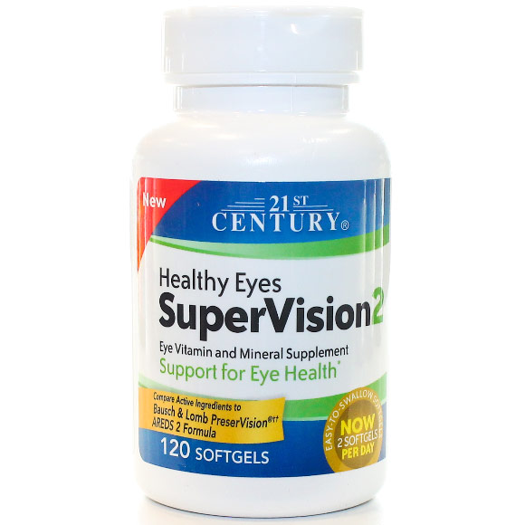 Healthy Eyes SuperVision 2, Eye Vitamin & Mineral, 120 Softgels, 21st Century HealthCare