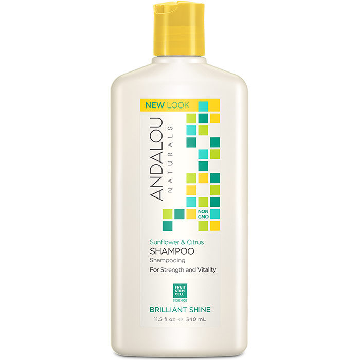 Brilliant Shine Shampoo, Sunflower & Citrus, 11.5 oz, Andalou Naturals