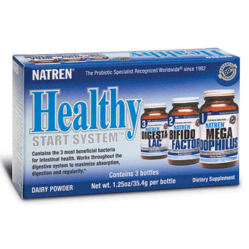 Healthy Start System, Dairy Powder, 1.25 oz x 3 Bottles, Natren