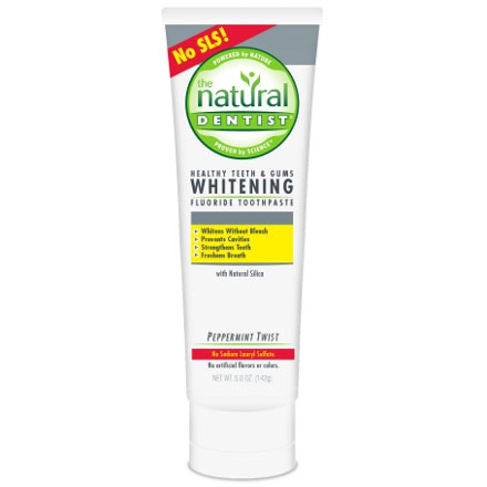 Healthy Teeth & Gums Whitening Anticavity Toothpaste - Peppermint Twist, 5 oz, Natural Dentist