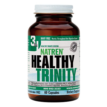 Healthy Trinity, Potent Probiotic, Dairy-Free, 60 Capsules, Natren