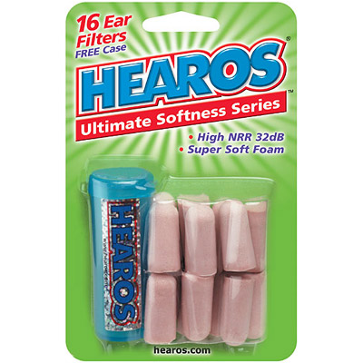 Hearos Ear Plugs Ultimate Softness Series, High 32 NRR, 8 Pair + Free Case