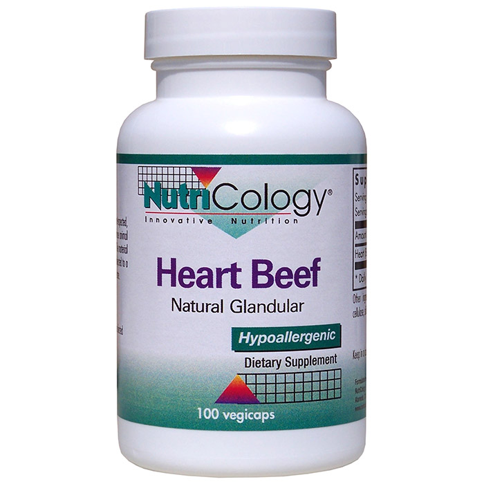 NutriCology / Allergy Research Group Heart Beef Natural Glandular, 100 Capsules, NutriCology