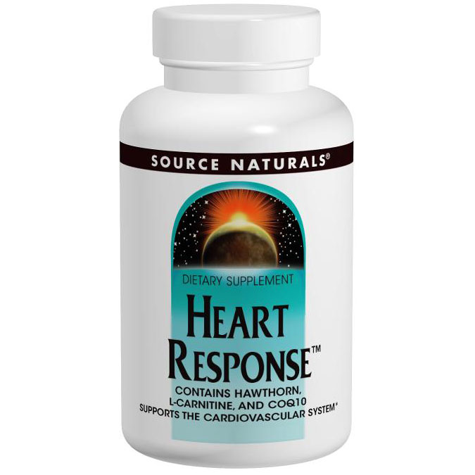 Heart Response, With Hawthorn, L-Carnitine, and CoQ10, 30 Tablets, Source Naturals