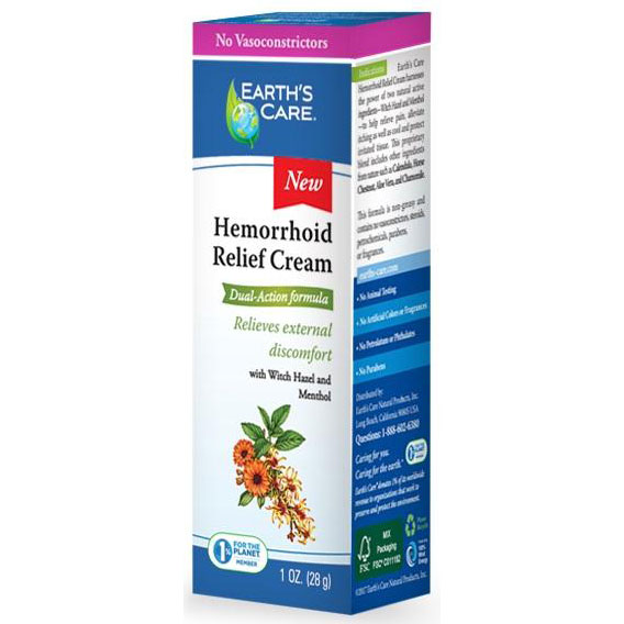 Hemorrhoid Relief Cream, Dual-Action Formula, 1 oz, Earths Care