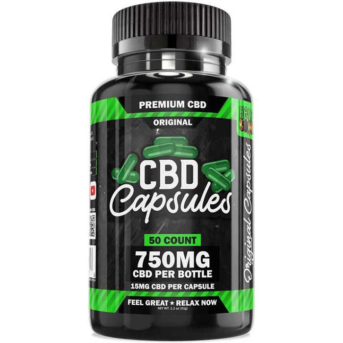 Hemp Bombs CBD Capsules, Certified Pure CBD Blend, 25 Capsules