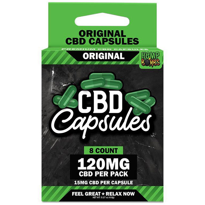 Hemp Bombs CBD Capsules, Intense Mood Enhancer, 5 Capsules