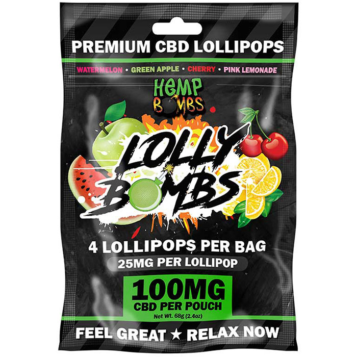 Hemp Bombs CBD Lollipops - Jolly Bombs, 2 Pack