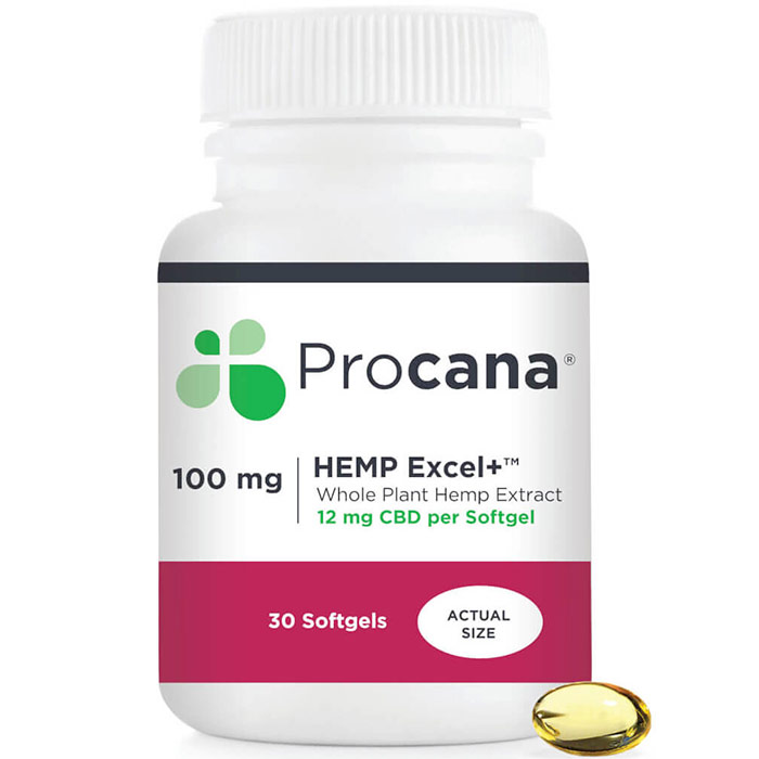 Hemp Excel+ Softgel 100 mg, 30 Softgels, Procana Laboratories