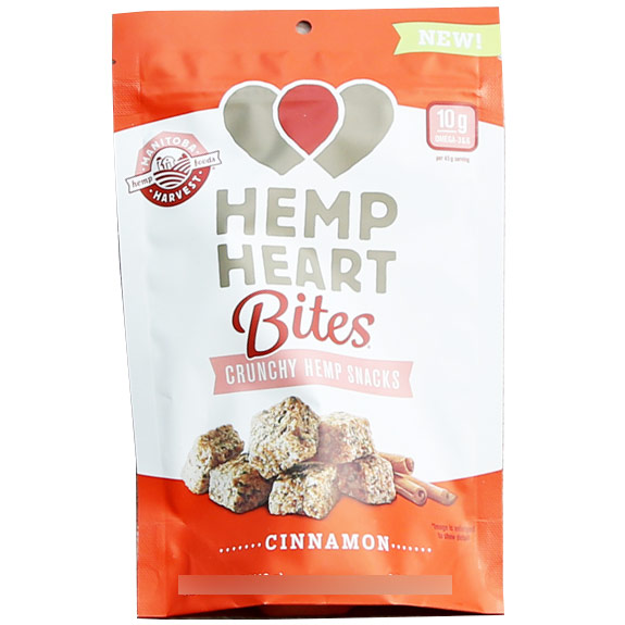 Hemp Heart Bites, Crunchy Hemp Snack, Cinnamon, 1.6 oz, Manitoba Harvest Hemp Foods